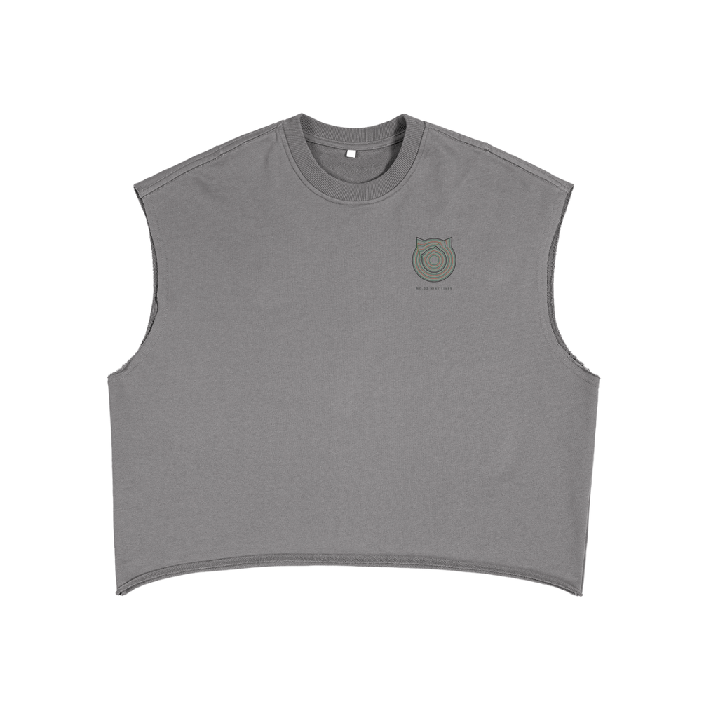 Nine Lives Geometric Cat Boxy Tank Top