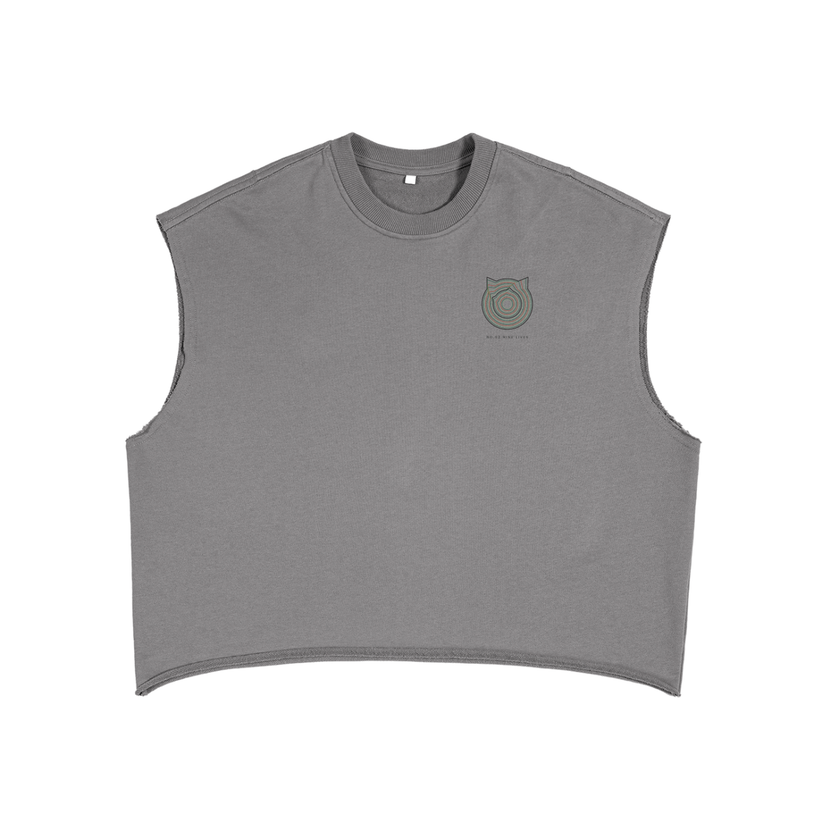 Nine Lives Geometric Cat Boxy Tank Top
