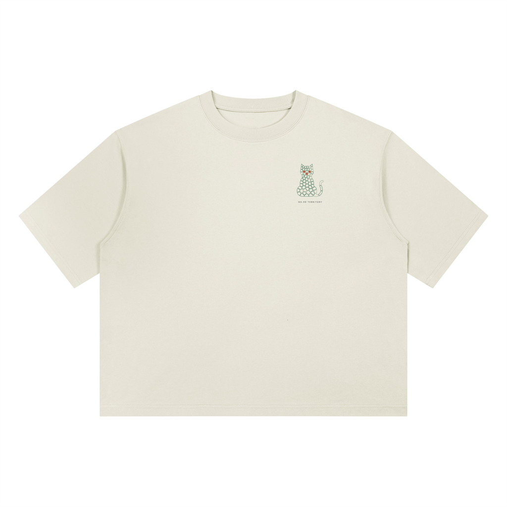 Territory Voronoi Cat Heavyweight Boxy T-Shirt