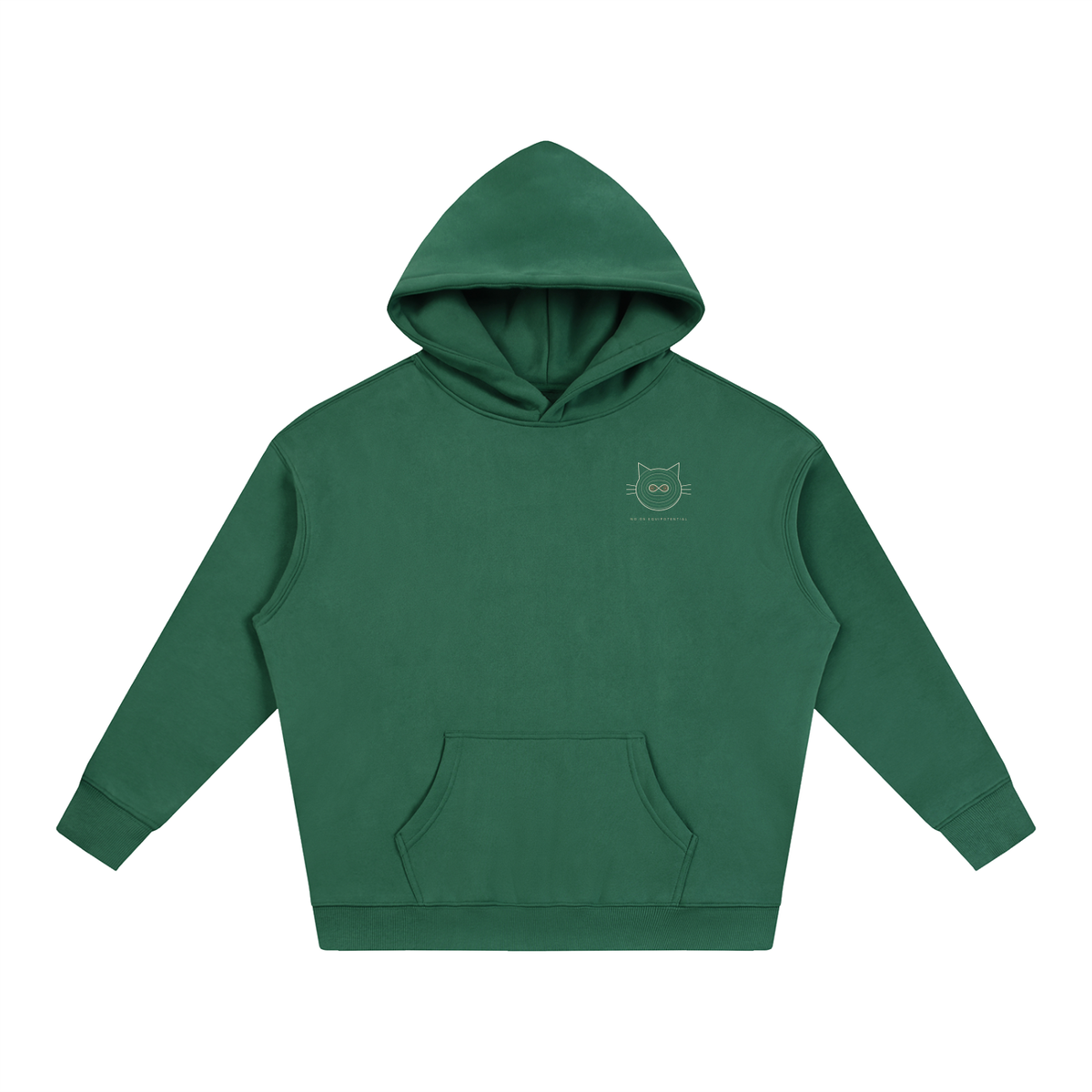 Equipotential Cat Face Oversized Hoodie