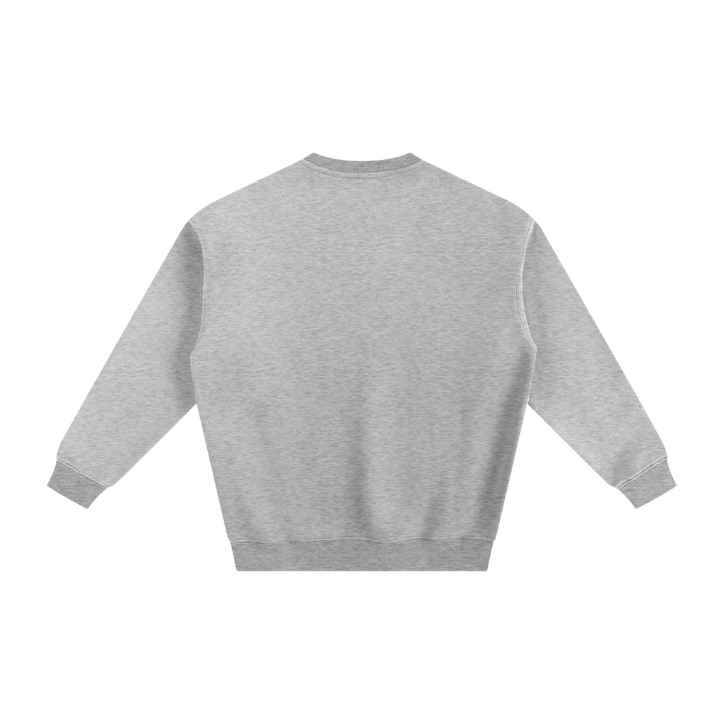 Back of the Flower Gray Phyllotaxis paw print sweatshirt, unprinted.