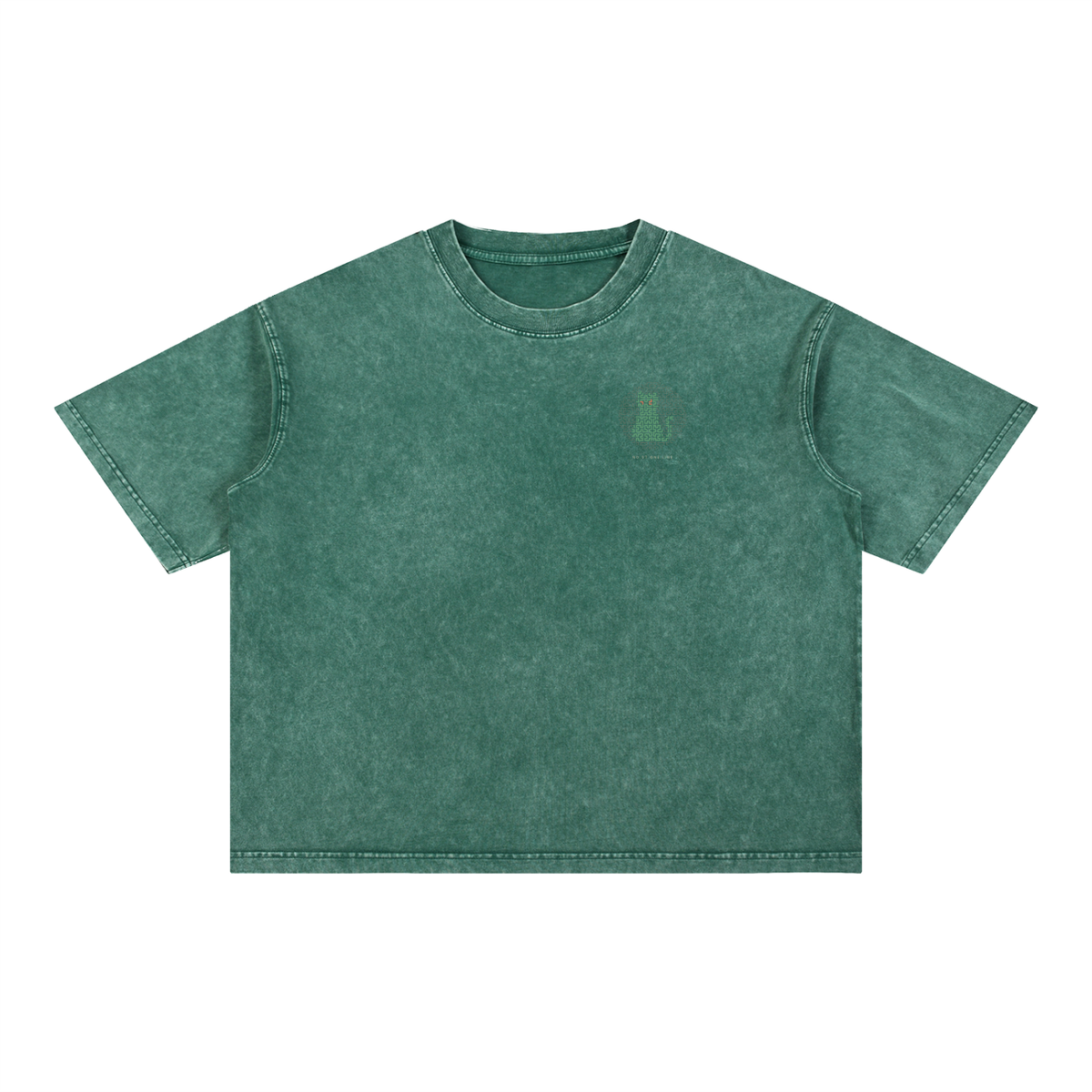 One Line Hilbert Cat Mineral Wash T-Shirt