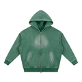 One Line Hilbert Cat Sunfade Zip-Up Hoodie