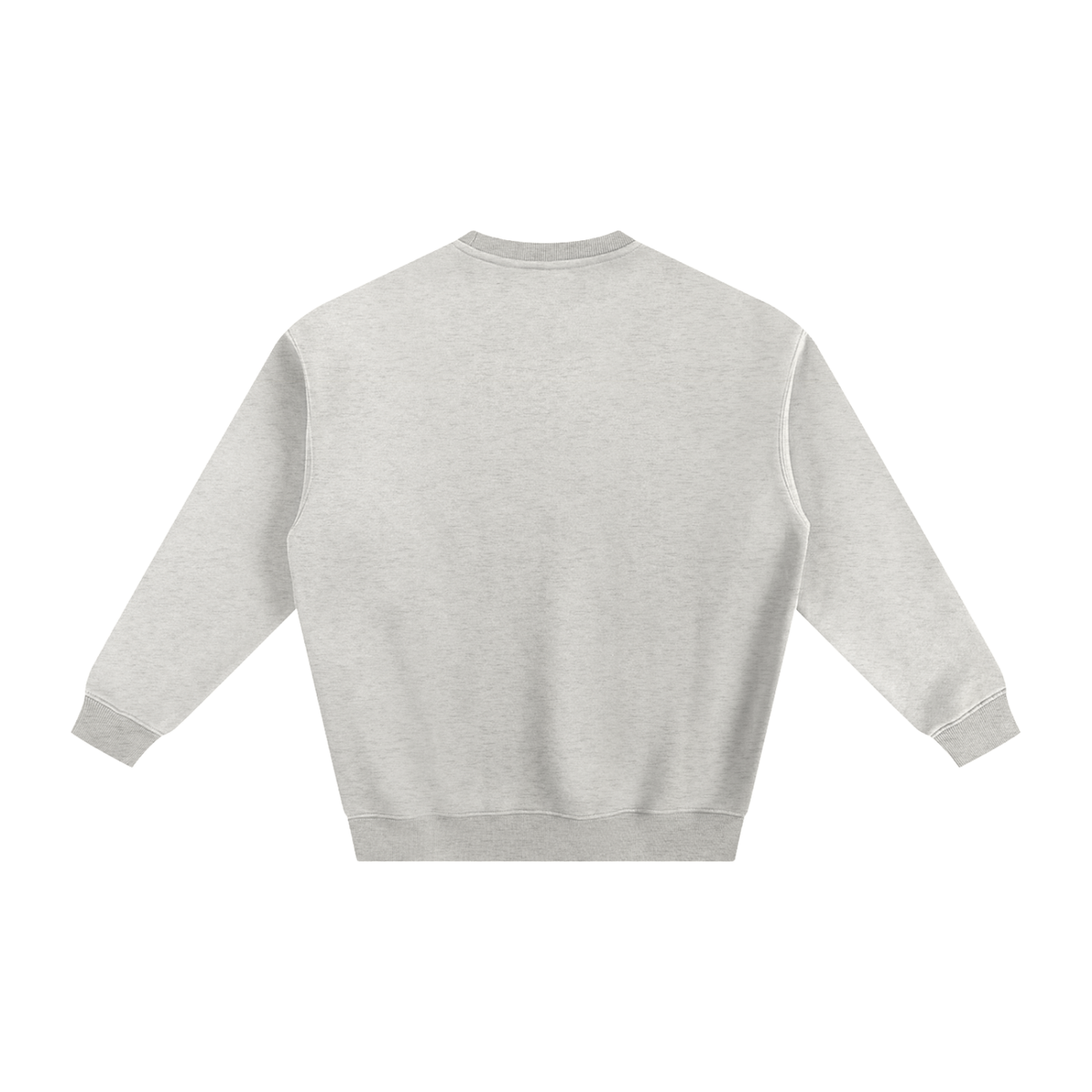 Back of the Oat Gray Phyllotaxis paw print sweatshirt, unprinted.