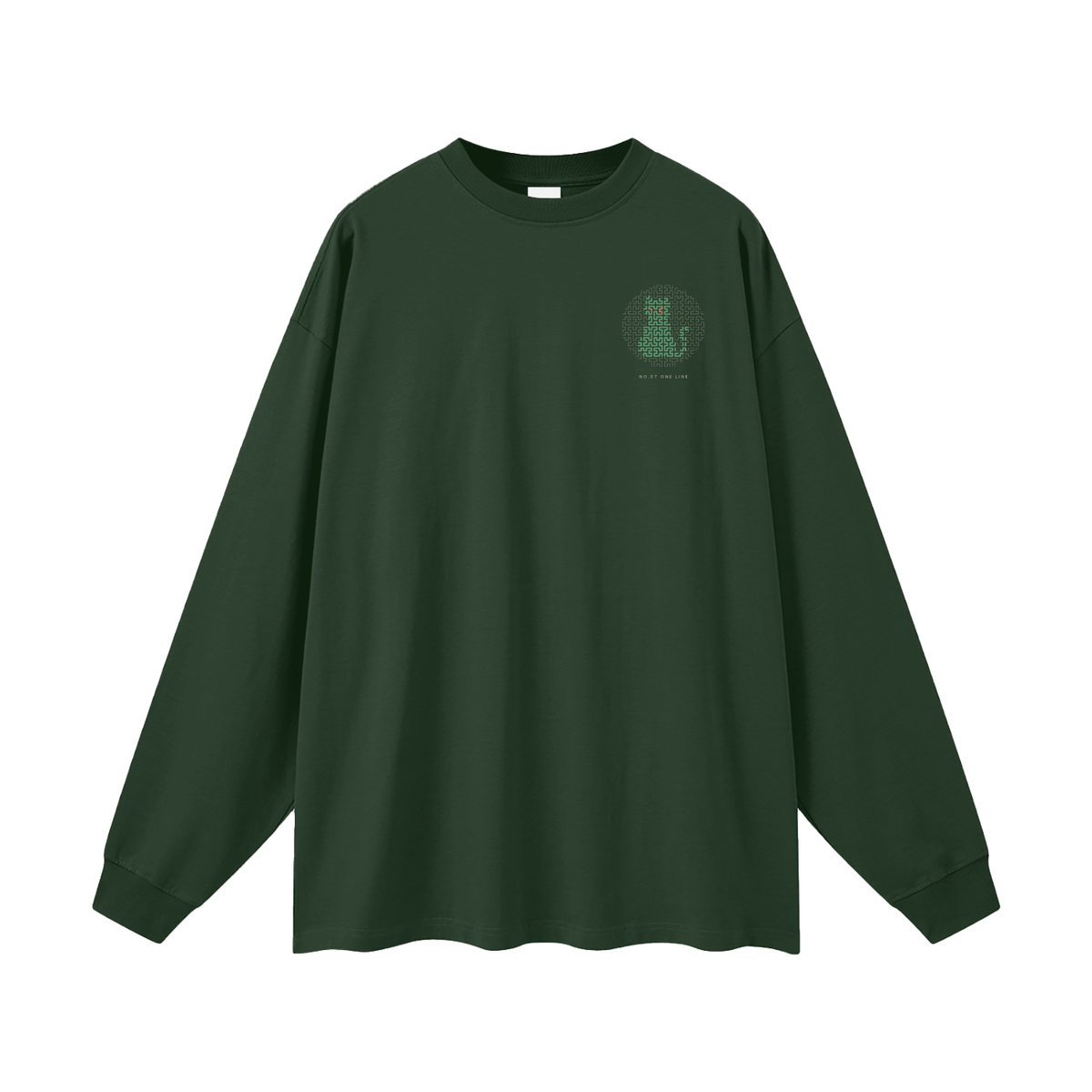 One Line Hilbert Cat Long Sleeve T-Shirt