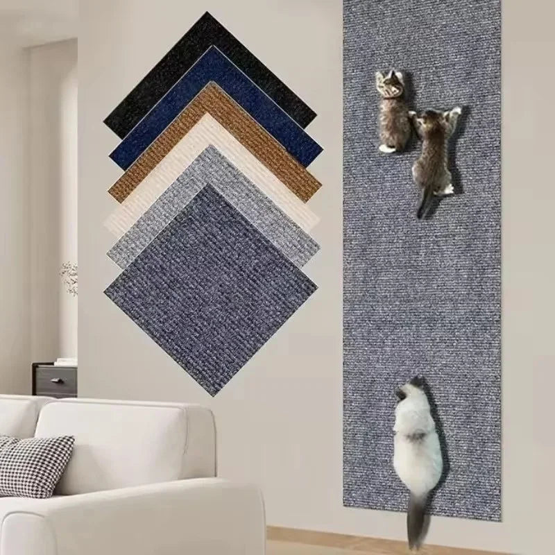 Mossweave cat scratch mat color options and wall application