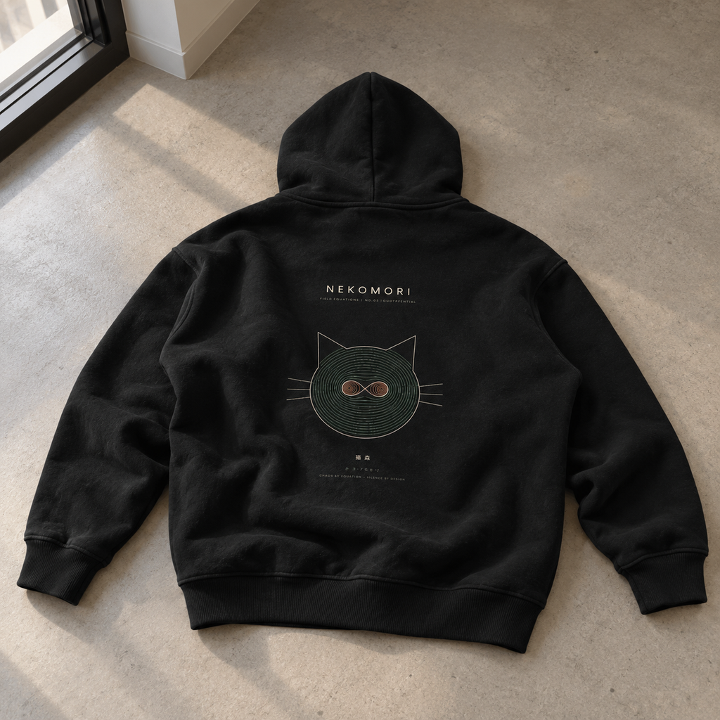 Equipotential Cat Face Oversized Hoodie