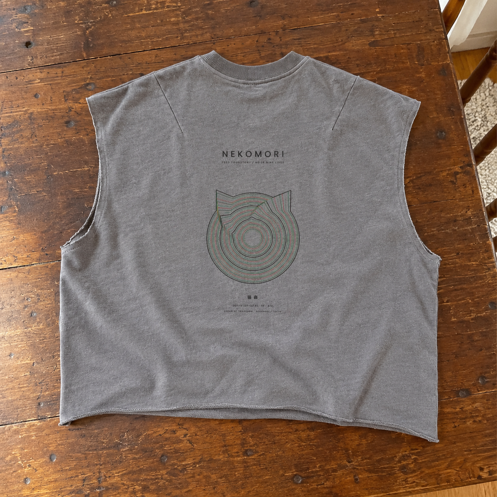 Nine Lives Geometric Cat Boxy Tank Top