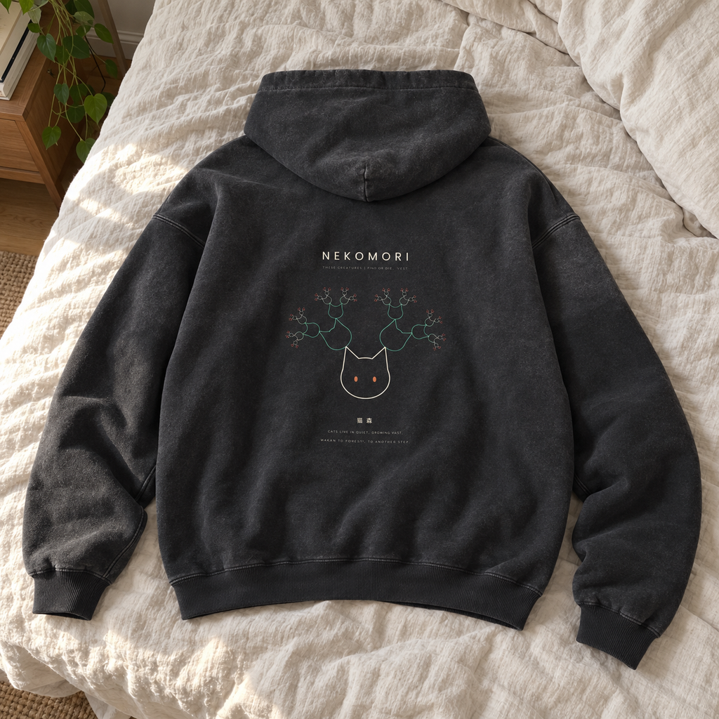 Cat Tree Fractal Sunfade Hoodie